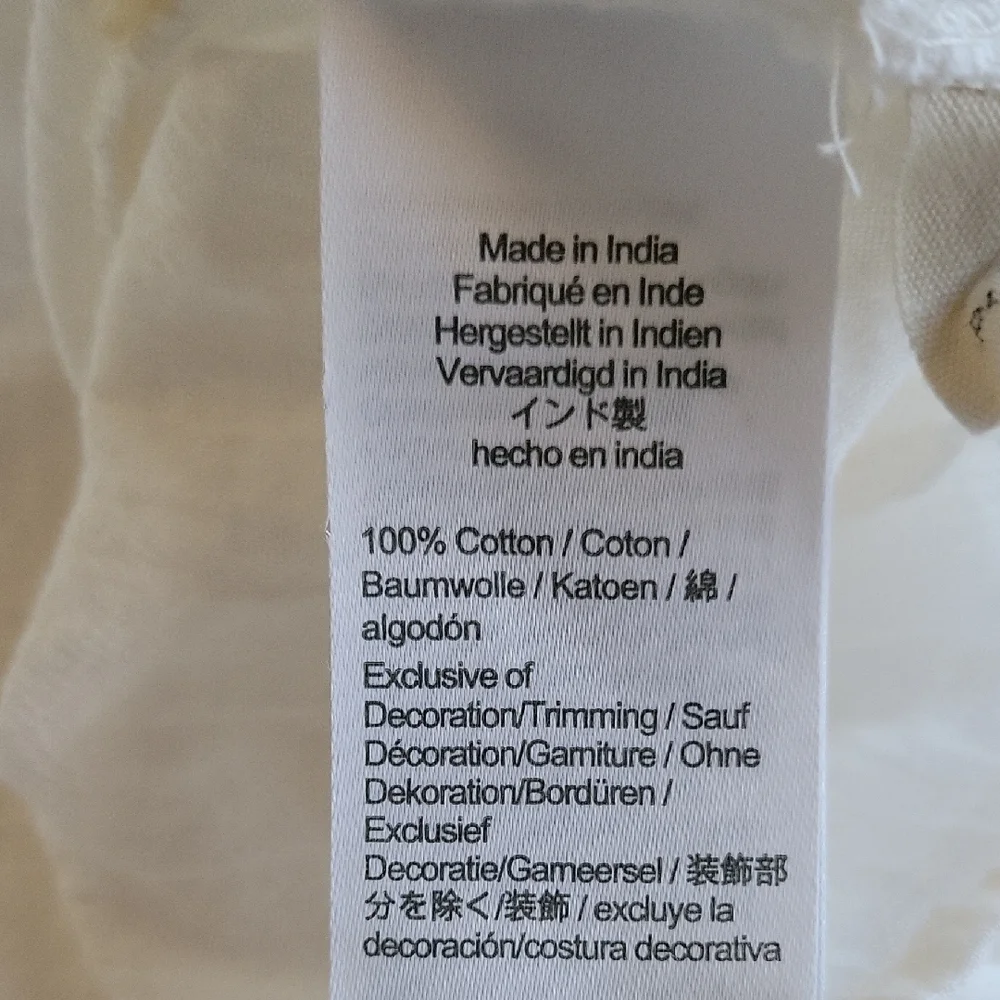 Madewell White Blouse with Puff Sleeves Women's Size XXS - Picture 10 of 10